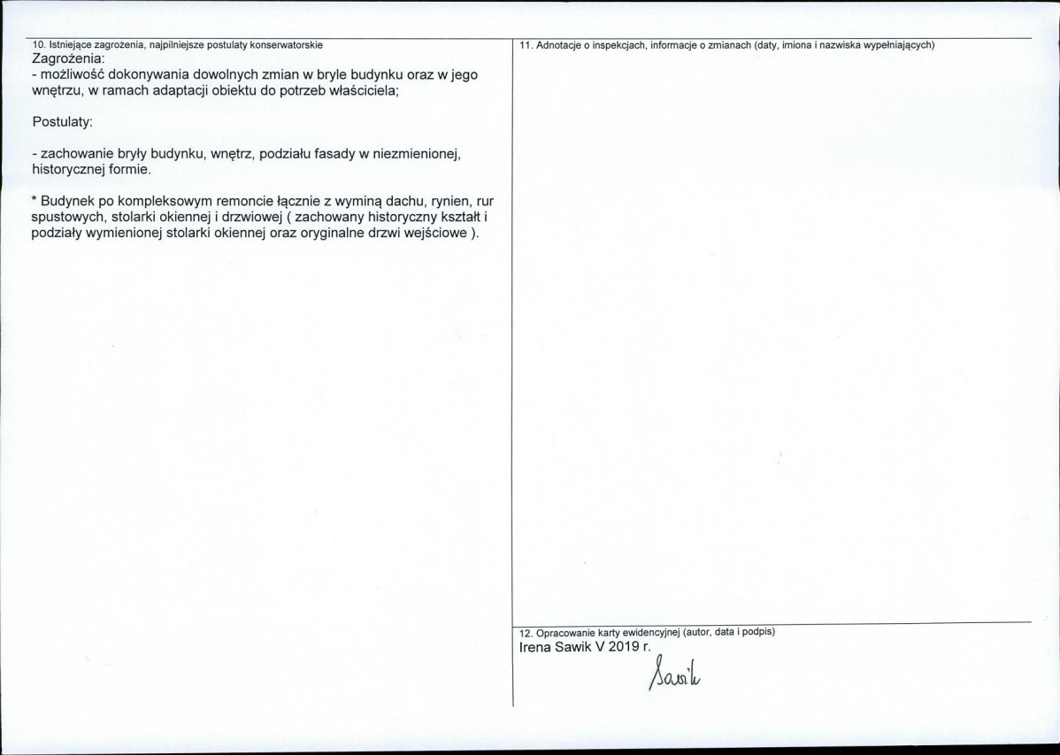 KEZN - Karta obiektu niewpisanego do rejestru, skan nr 2