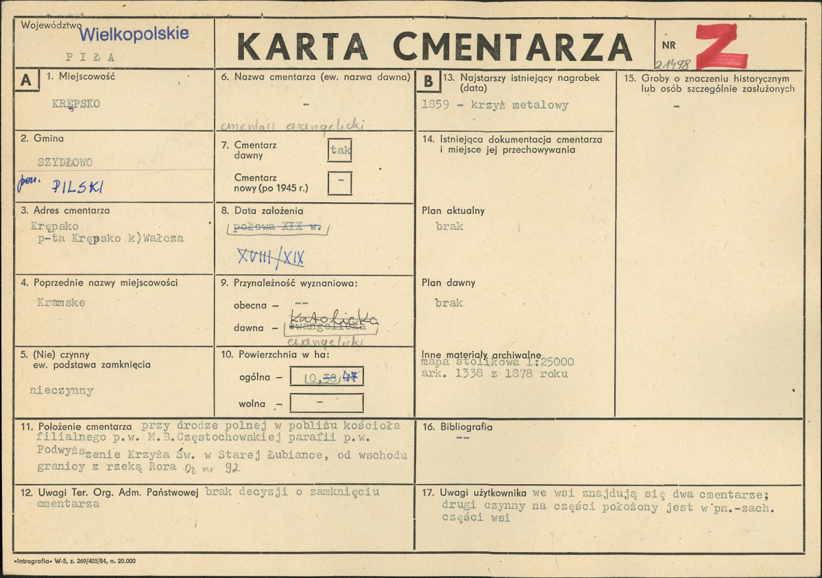 Karta cmentarza, skan nr 1