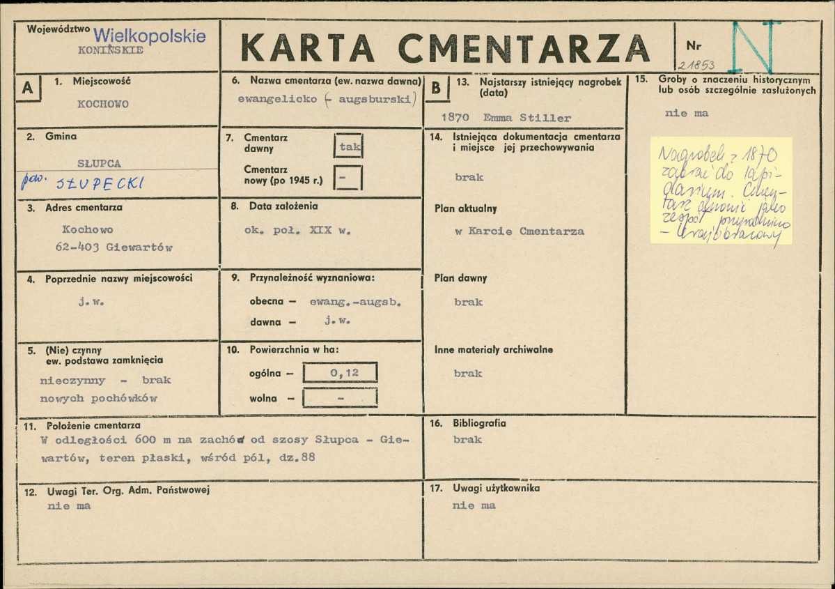 Karta cmentarza, skan nr 1