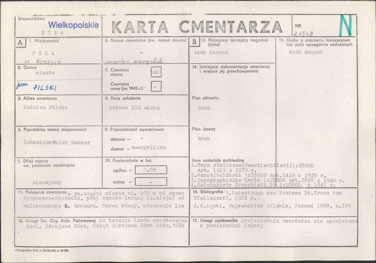 Karta cmentarza, skan nr 1