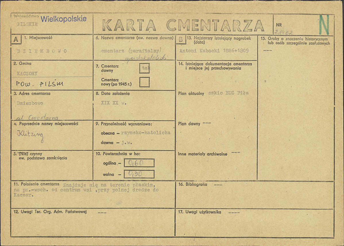 Karta cmentarza, skan nr 1