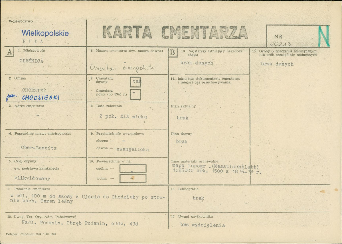 Karta cmentarza, skan nr 1