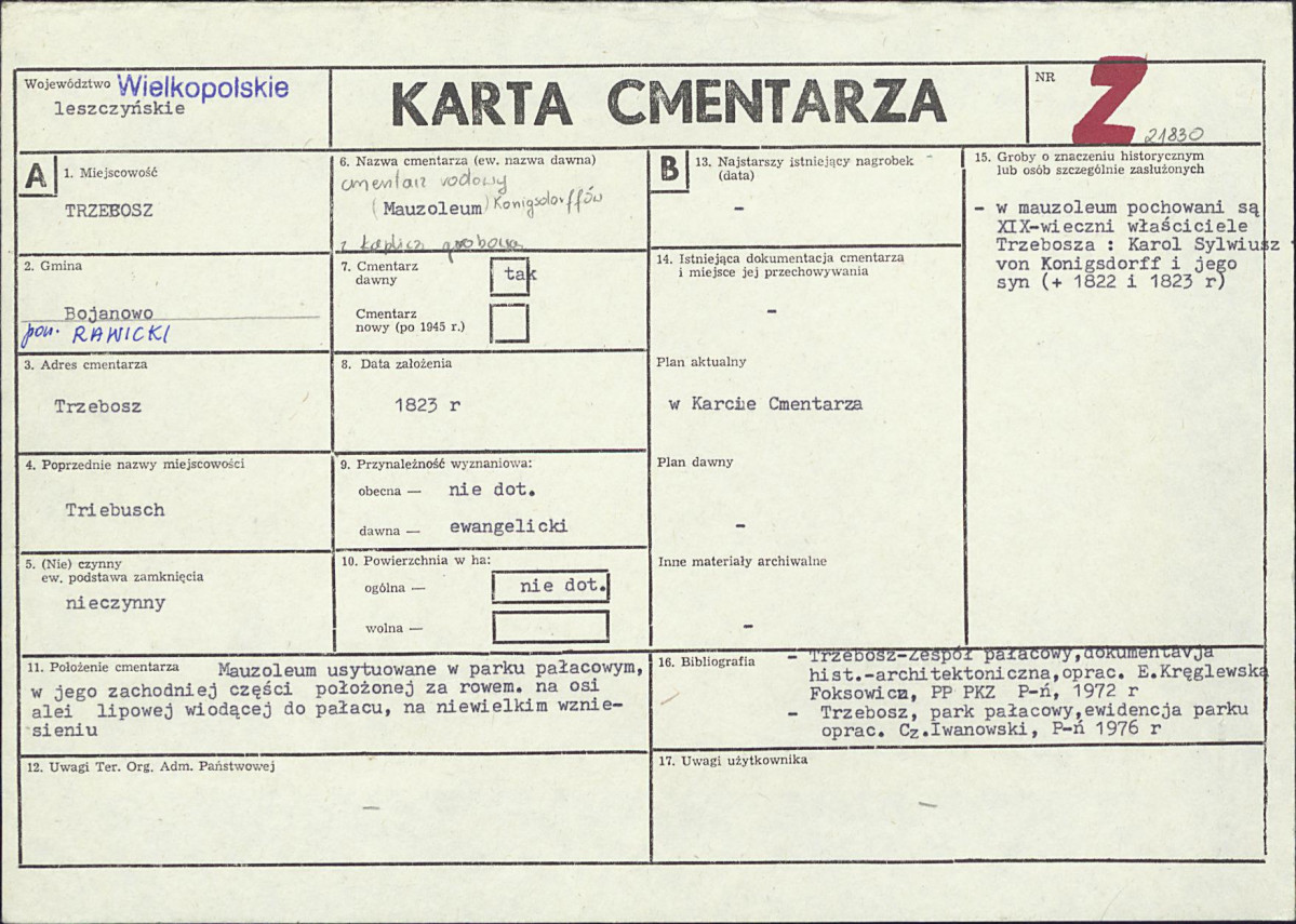 Karta cmentarza, skan nr 1