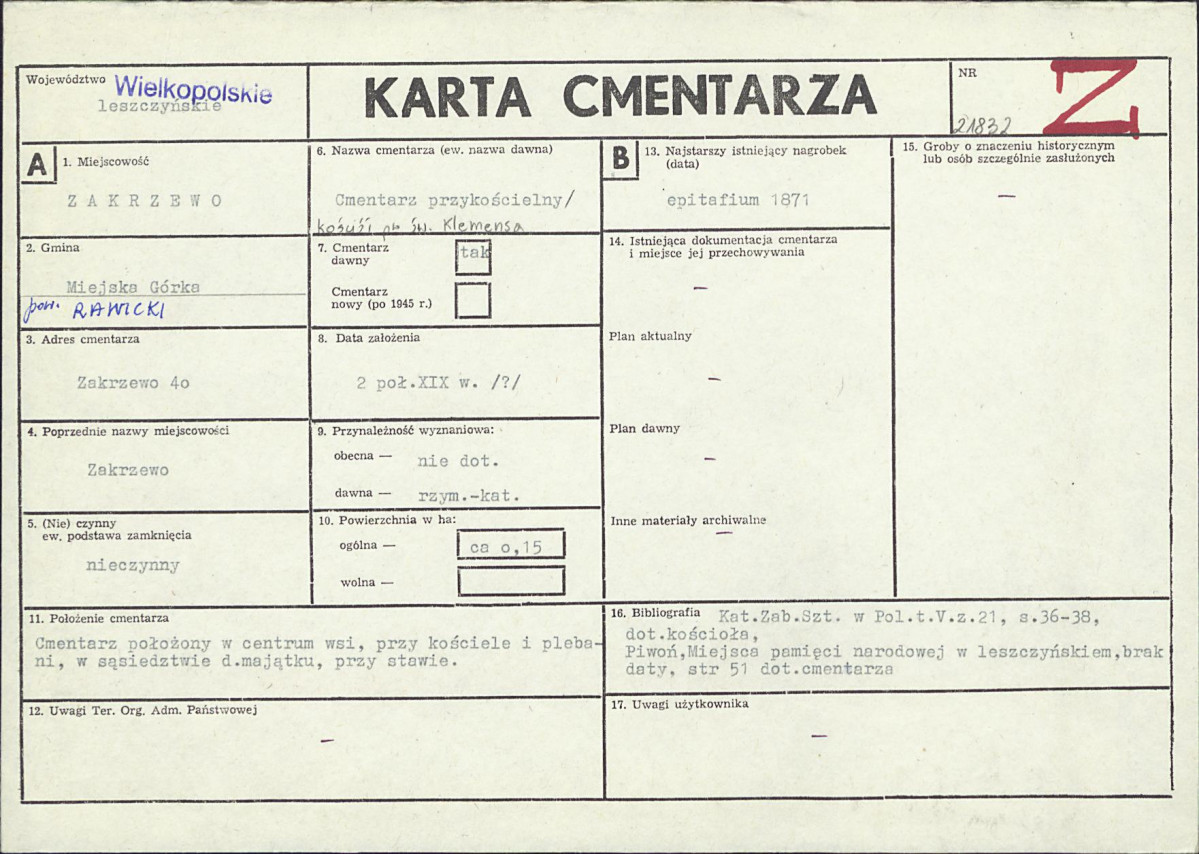 Karta cmentarza, skan nr 1
