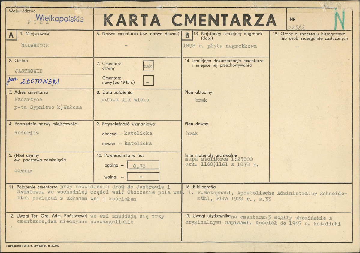 Karta cmentarza, skan nr 1