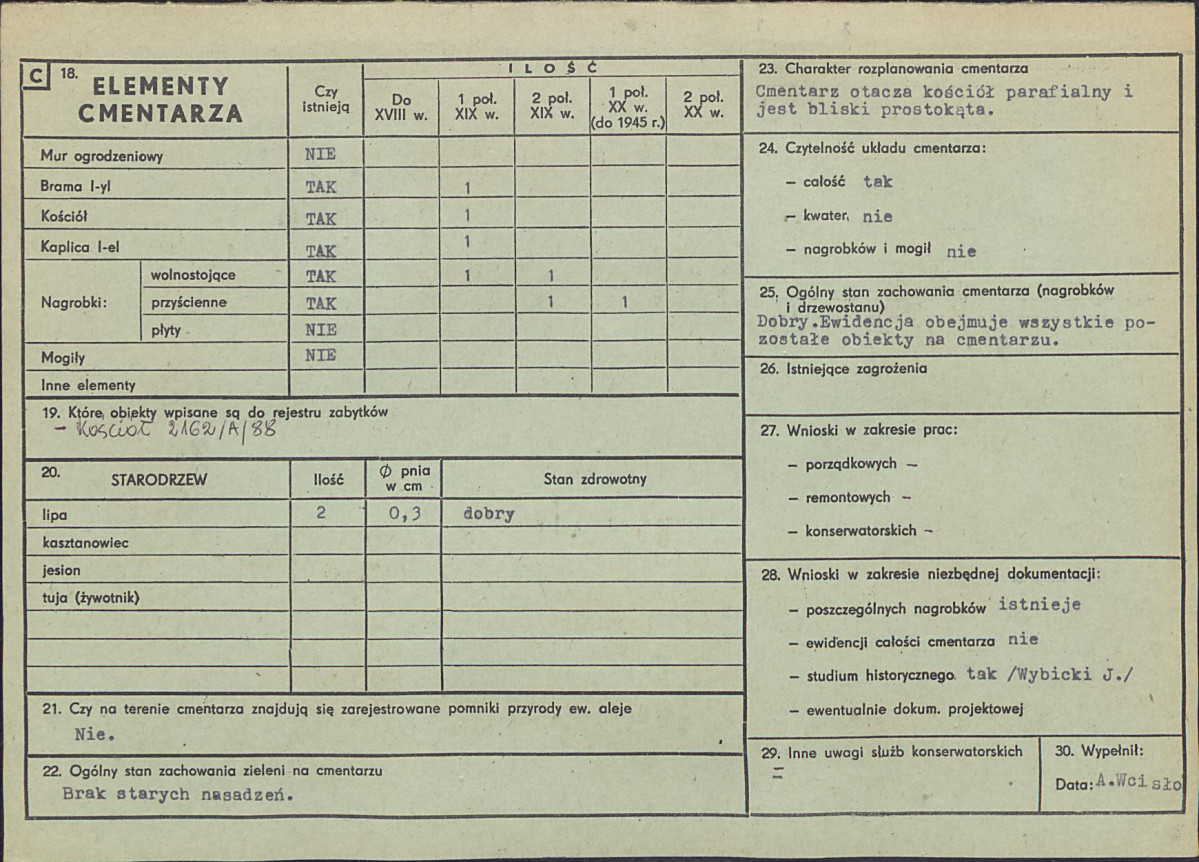 KC - Karta cmentarza, skan nr 2