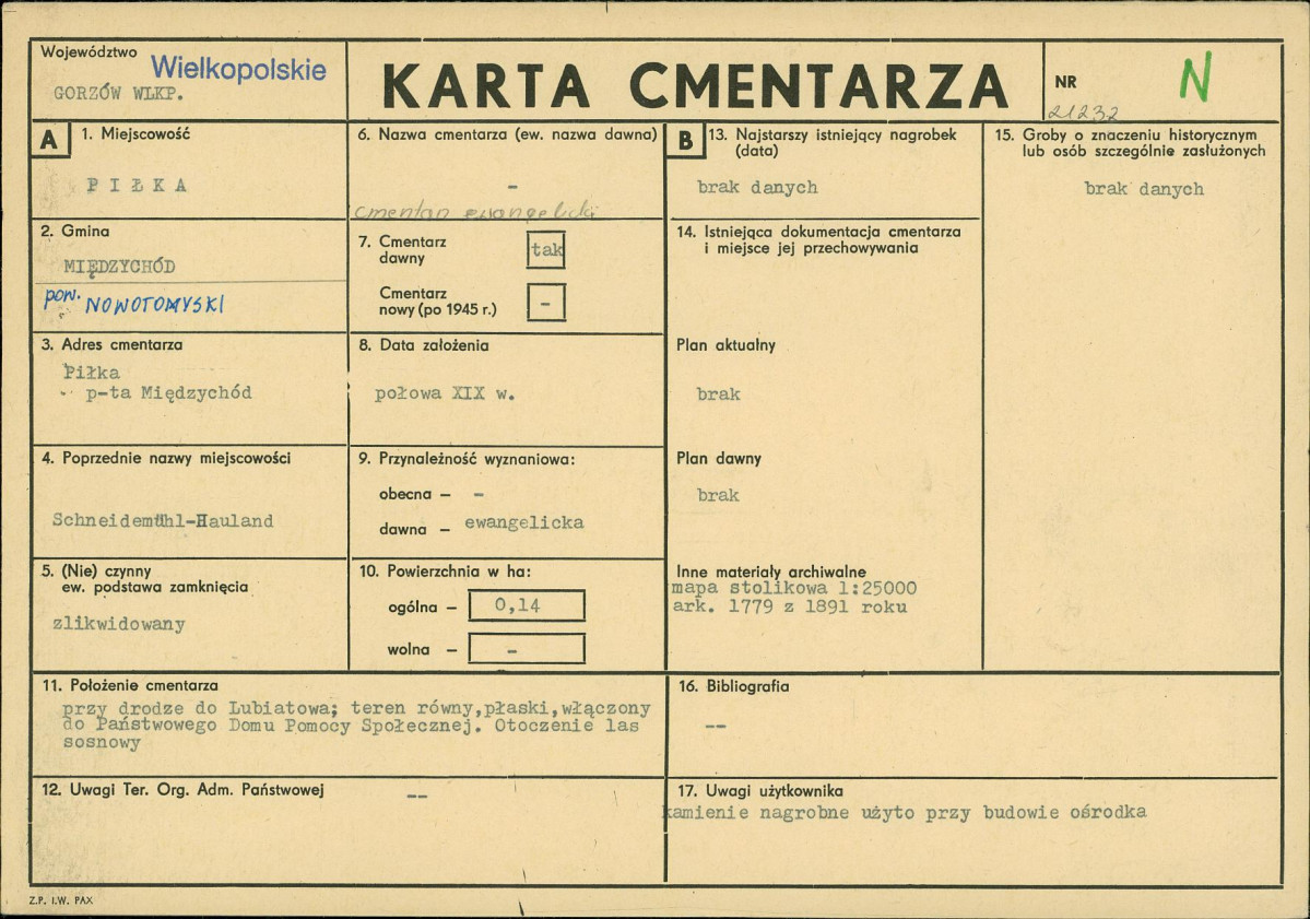 Karta cmentarza, skan nr 1