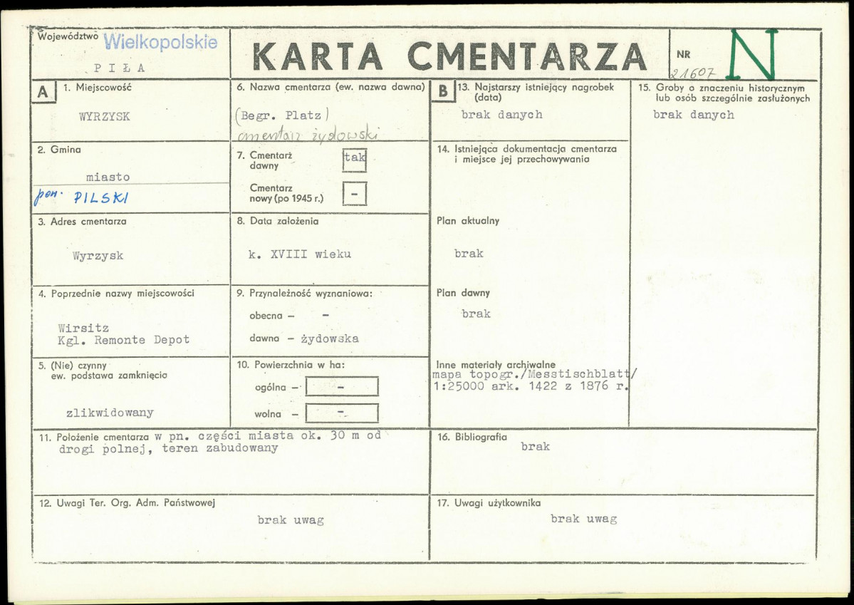 Karta cmentarza, skan nr 1