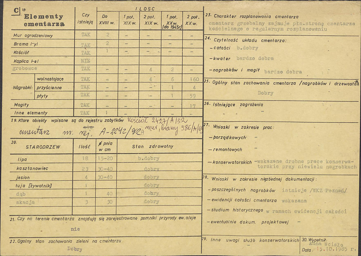KC - Karta cmentarza, skan nr 2