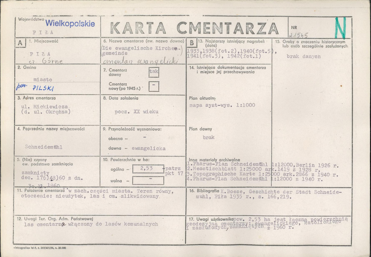 Karta cmentarza, skan nr 1