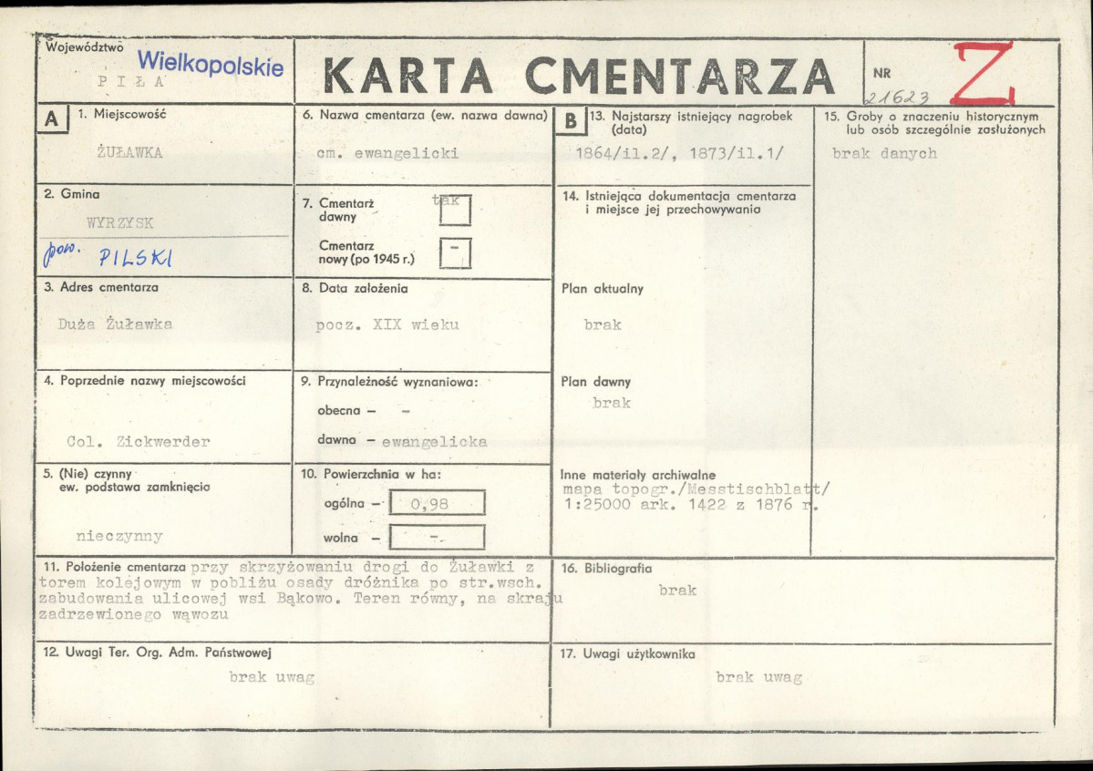 Karta cmentarza, skan nr 1