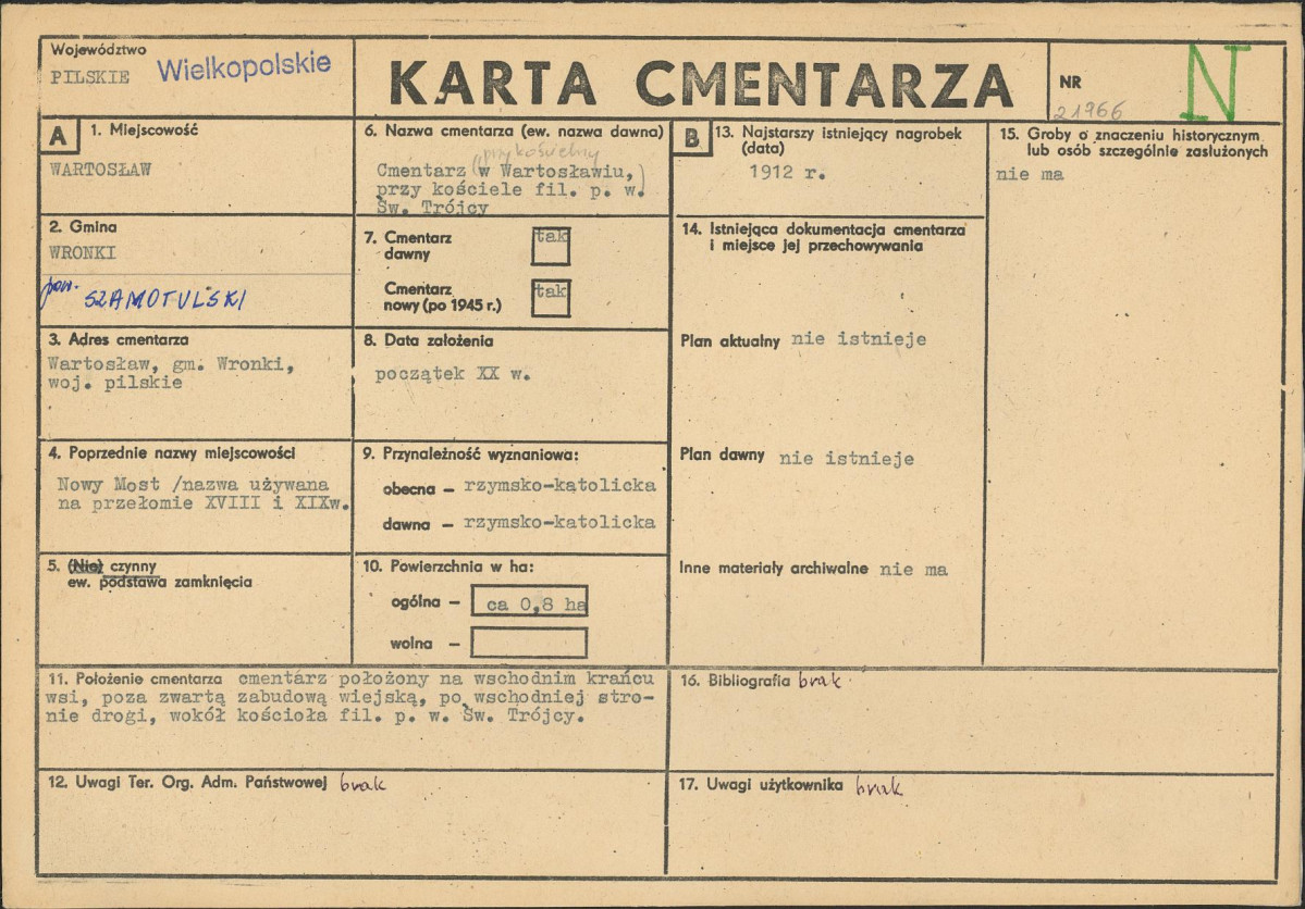 Karta cmentarza, skan nr 1