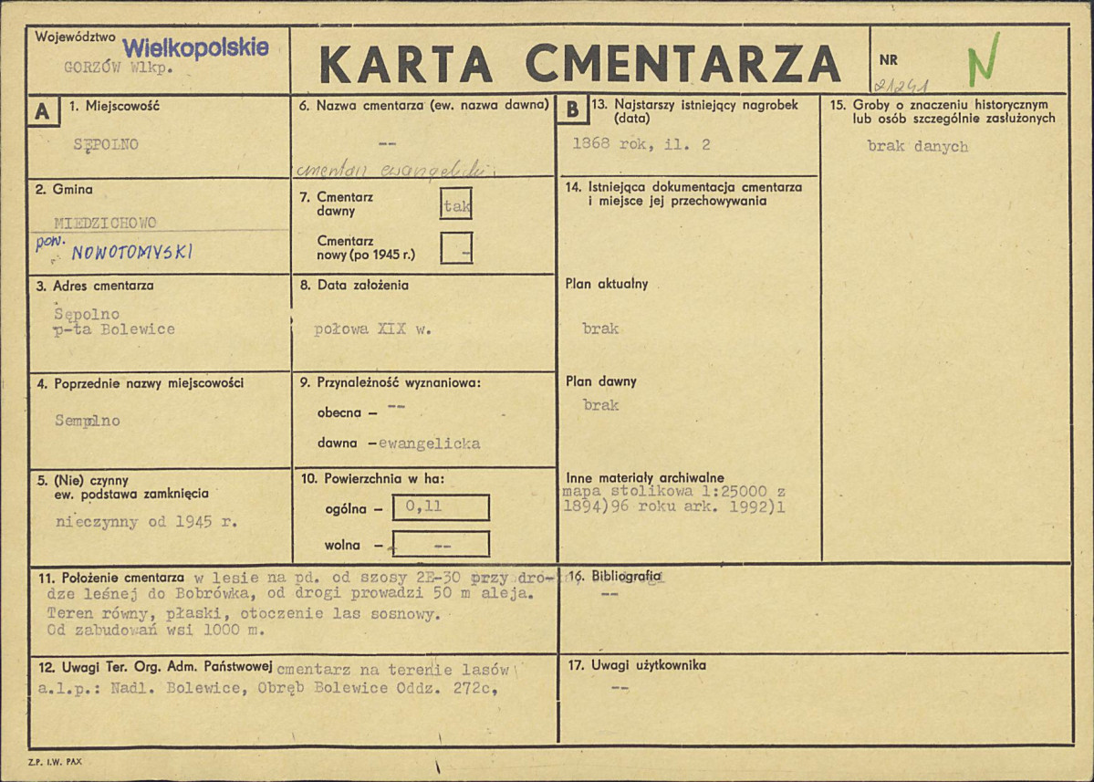 Karta cmentarza, skan nr 1