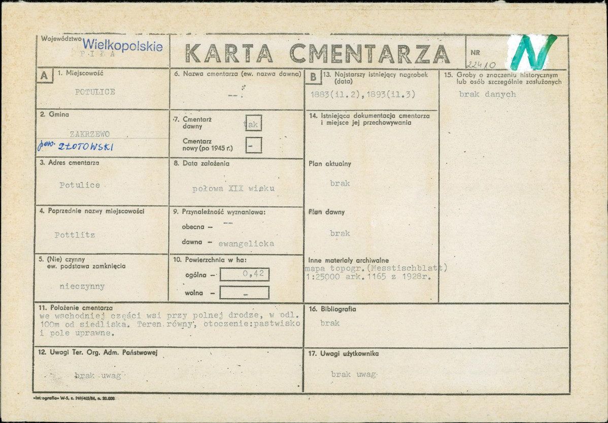 Karta cmentarza, skan nr 1