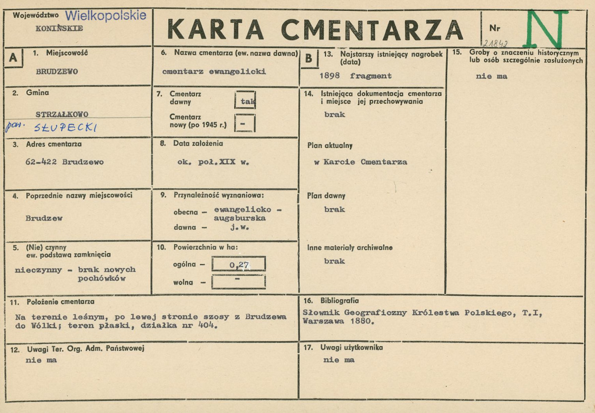 Karta cmentarza, skan nr 1