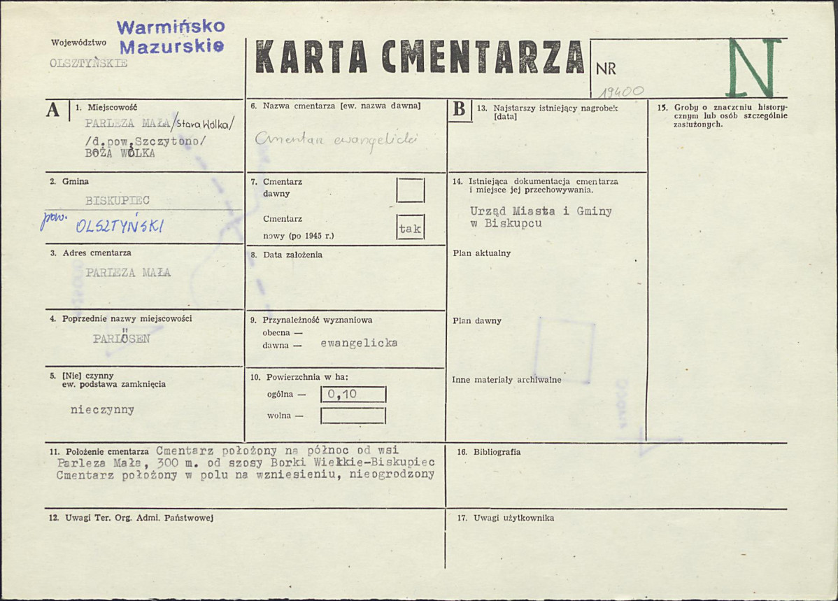 Karta cmentarza, skan nr 1