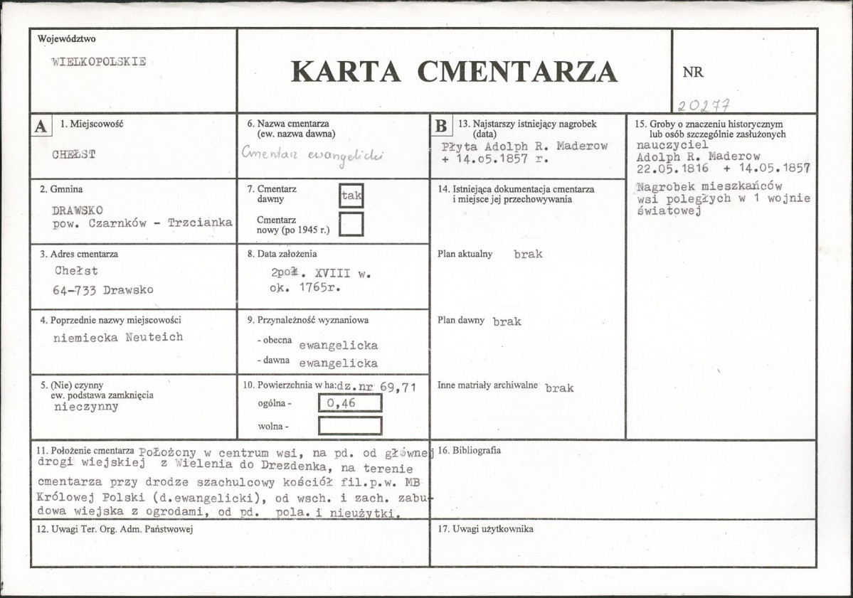 Karta cmentarza, skan nr 1