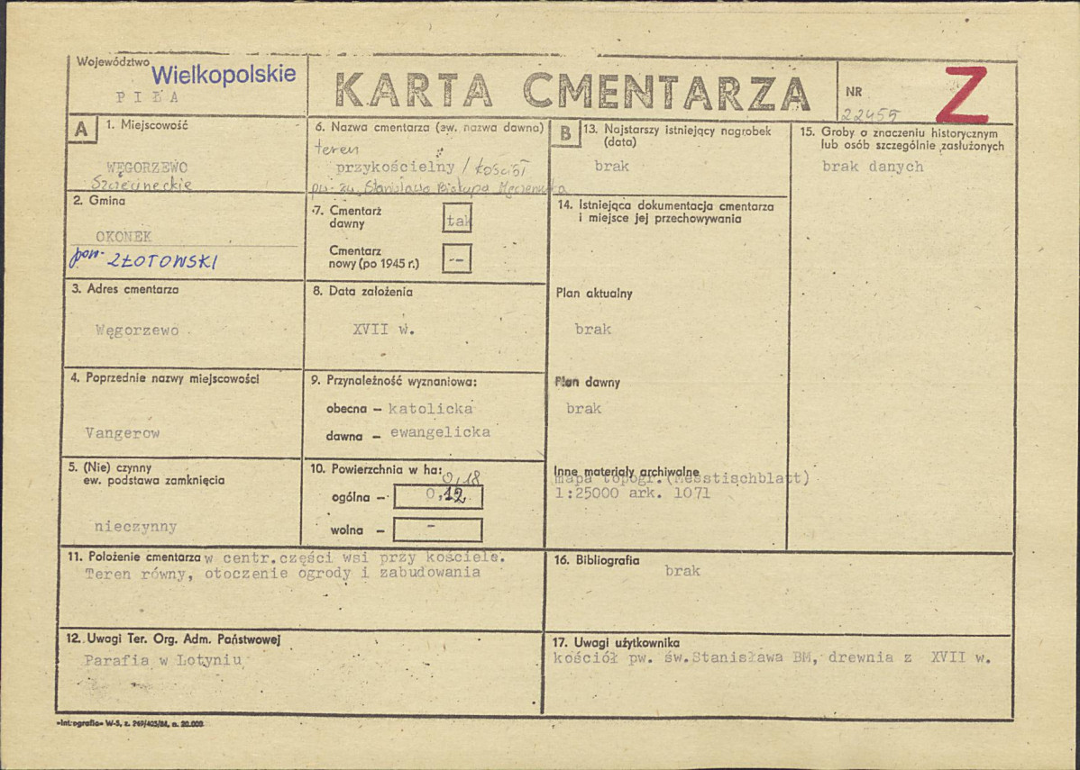 Karta cmentarza, skan nr 1