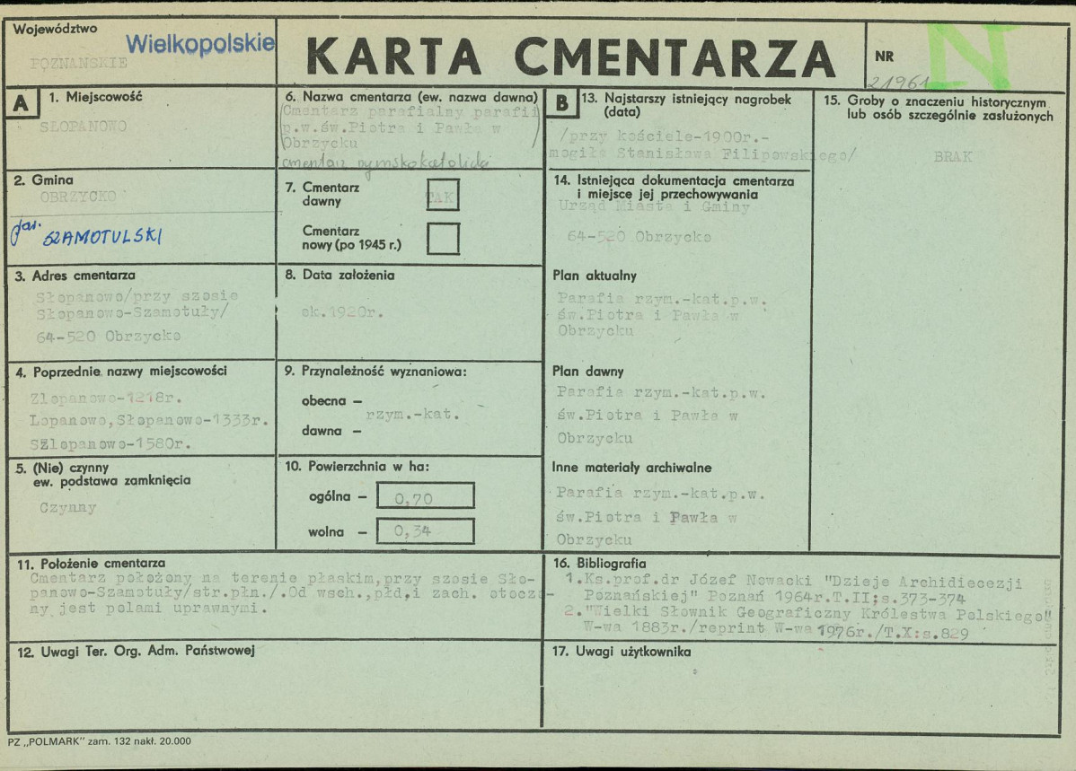 Karta cmentarza, skan nr 1