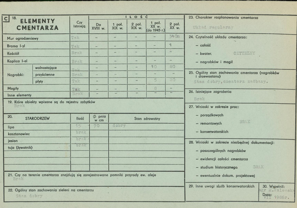Karta cmentarza, skan nr 2