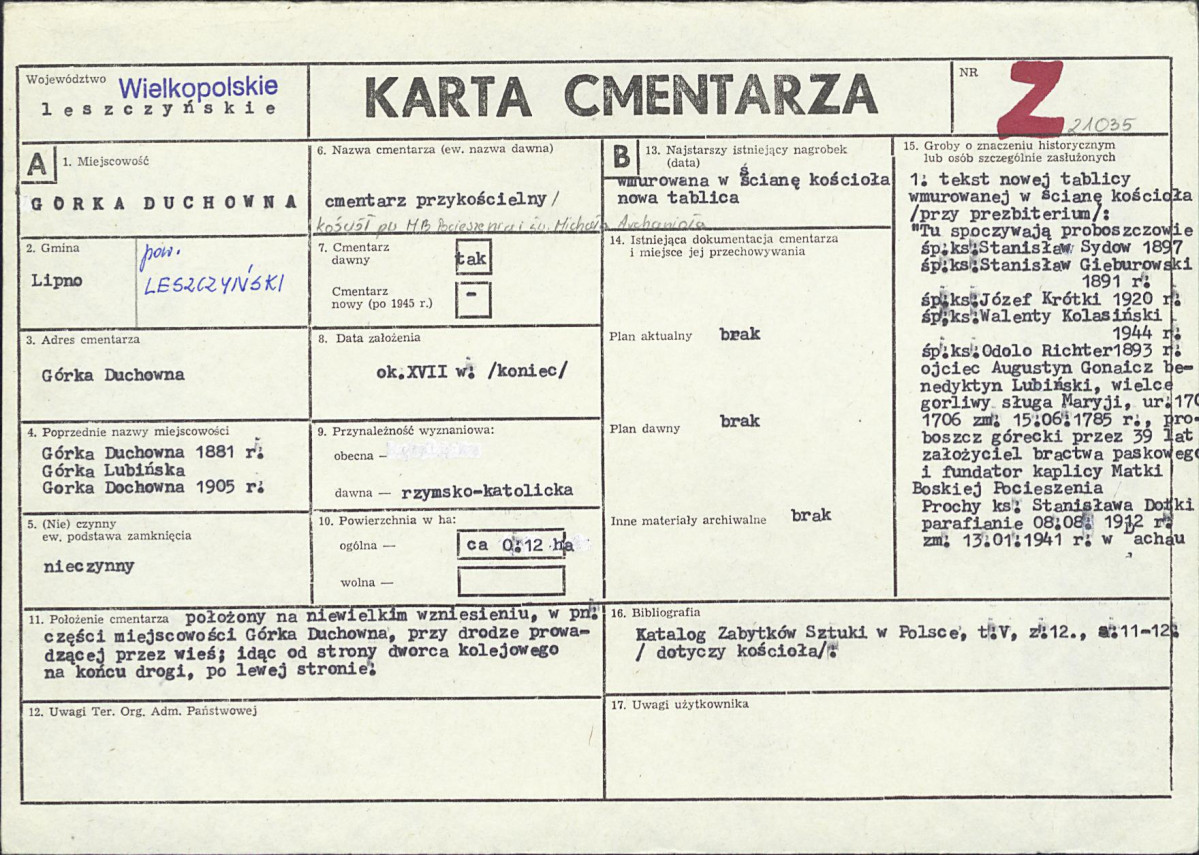 Karta cmentarza, skan nr 1