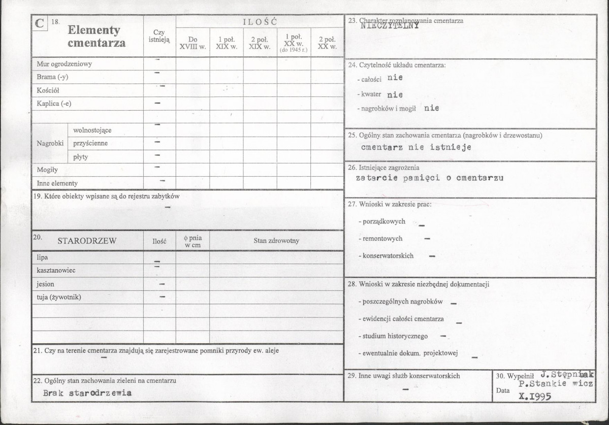 KC - Karta cmentarza, skan nr 2