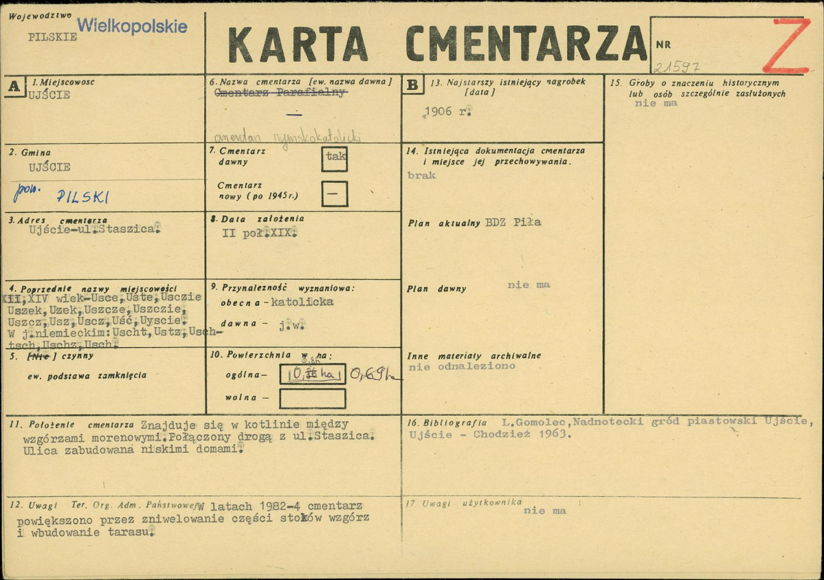 Karta cmentarza, skan nr 1
