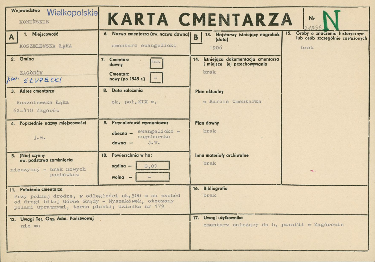 Karta cmentarza, skan nr 1