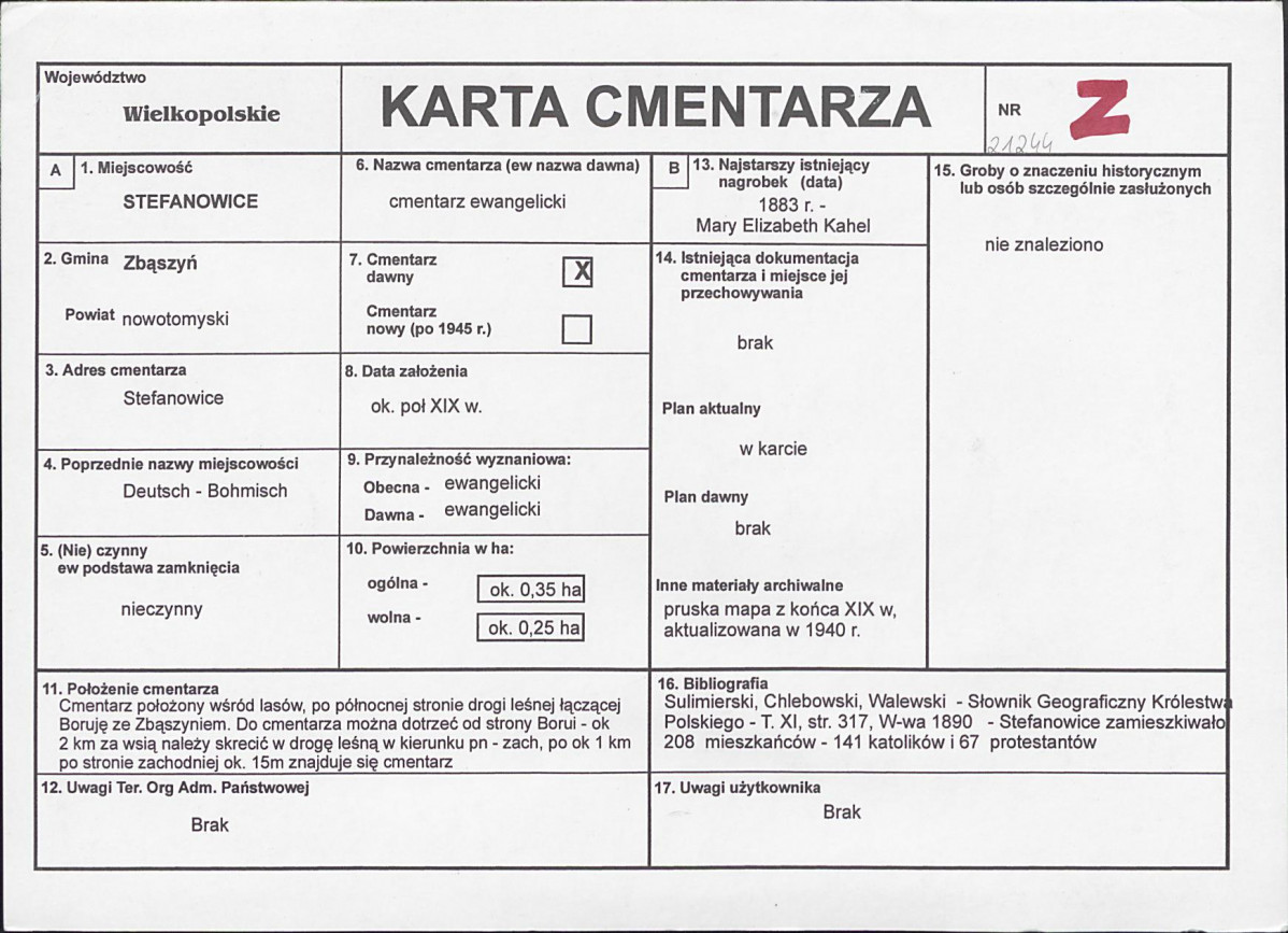 Karta cmentarza, skan nr 1
