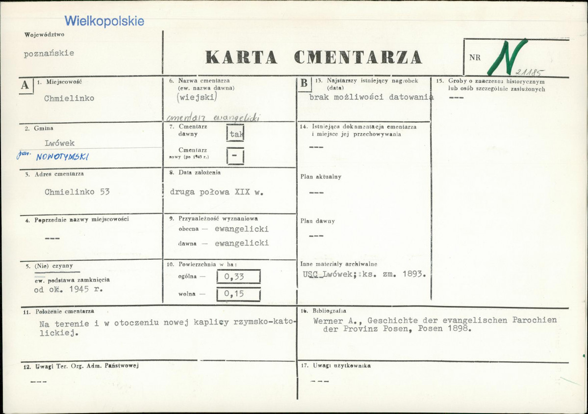 Karta cmentarza, skan nr 1