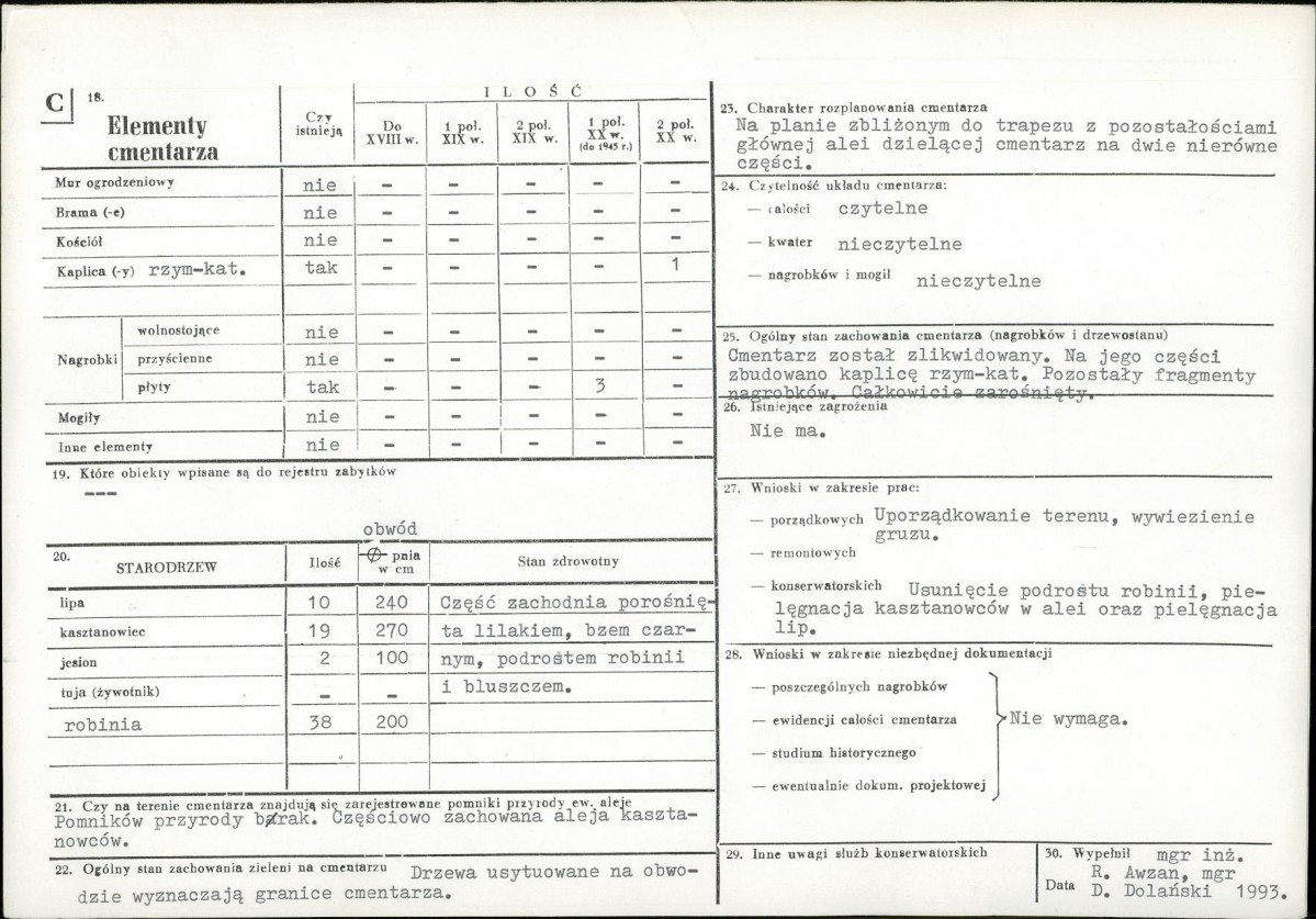 Karta cmentarza, skan nr 2