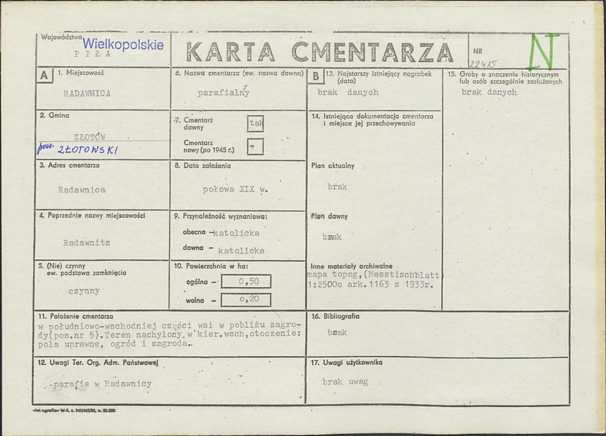 Karta cmentarza, skan nr 1
