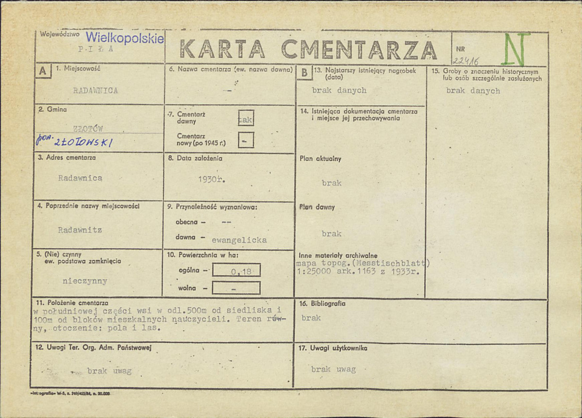 Karta cmentarza, skan nr 1
