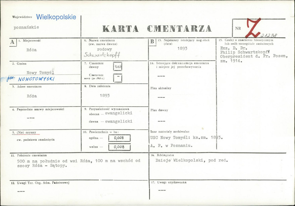Karta cmentarza, skan nr 1