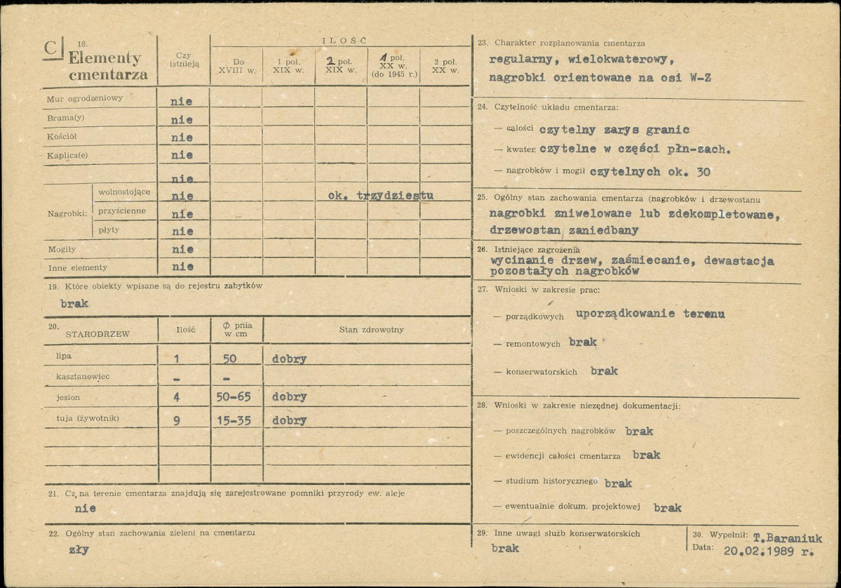 Karta cmentarza, skan nr 2