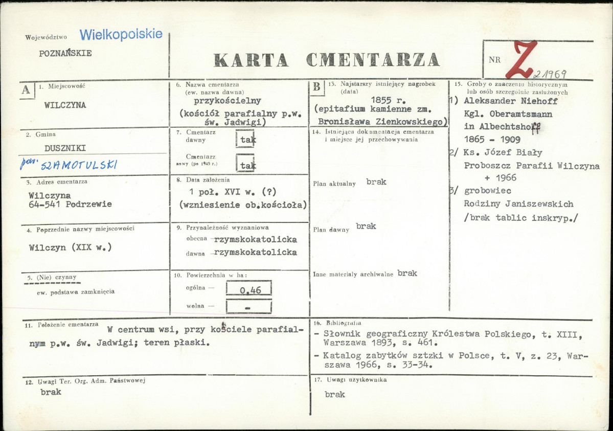 Karta cmentarza, skan nr 1