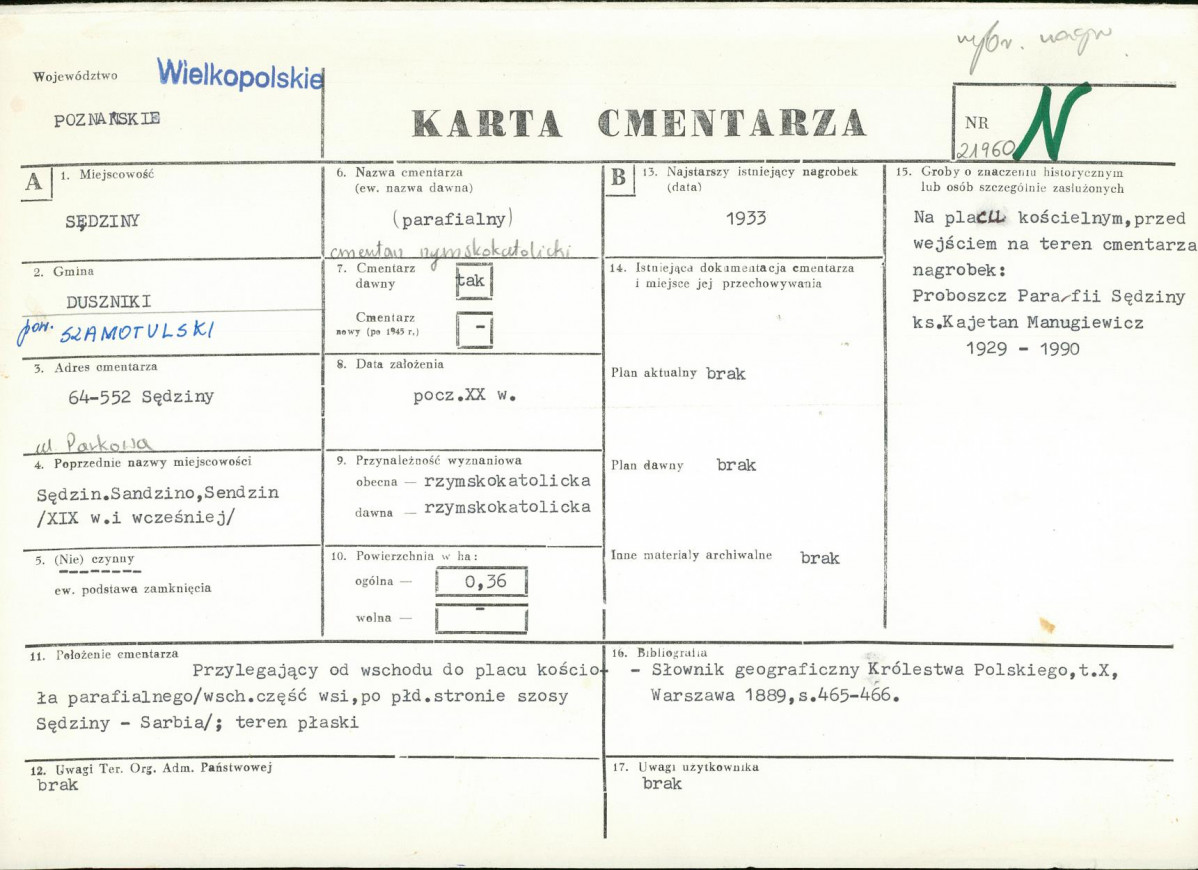 Karta cmentarza, skan nr 1