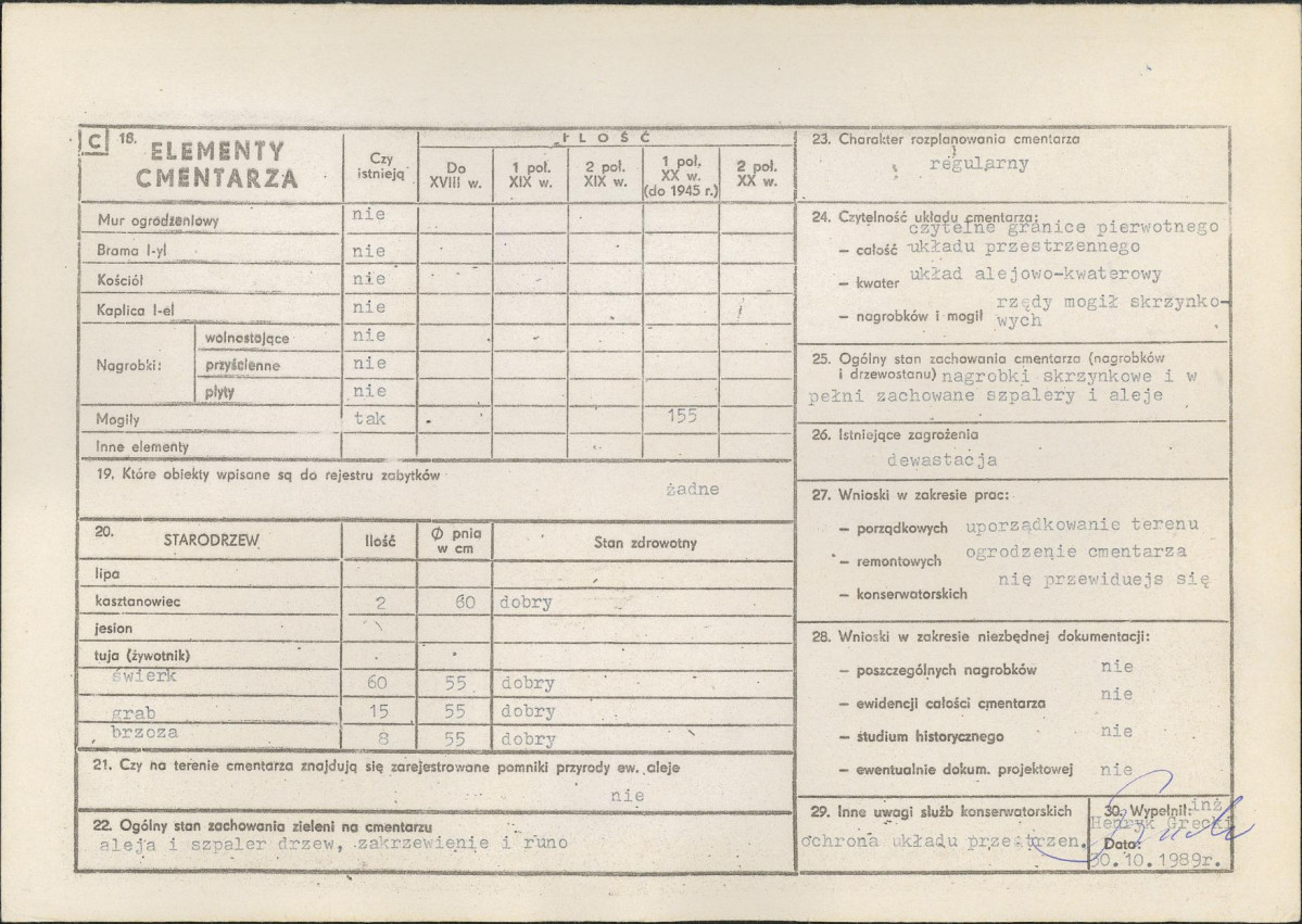 Karta cmentarza, skan nr 2