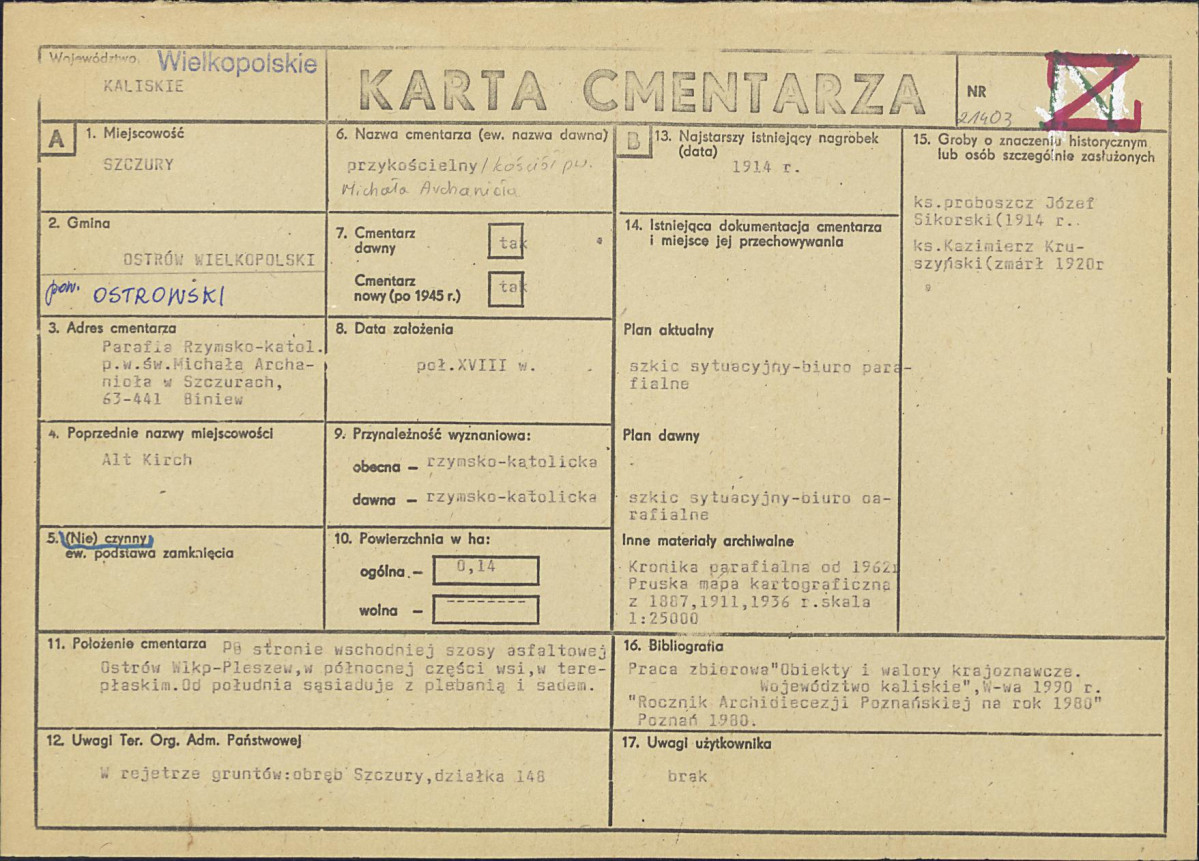 Karta cmentarza, skan nr 1