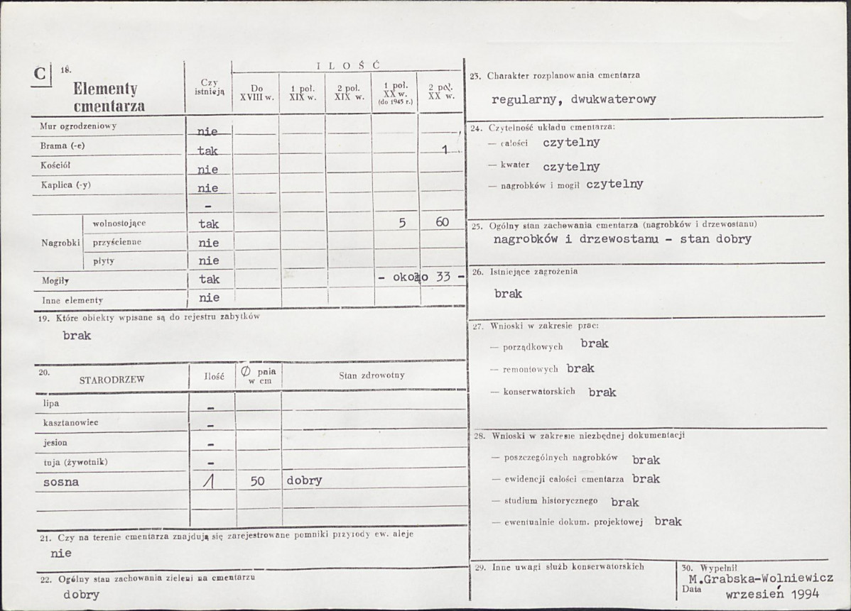 Karta cmentarza, skan nr 2