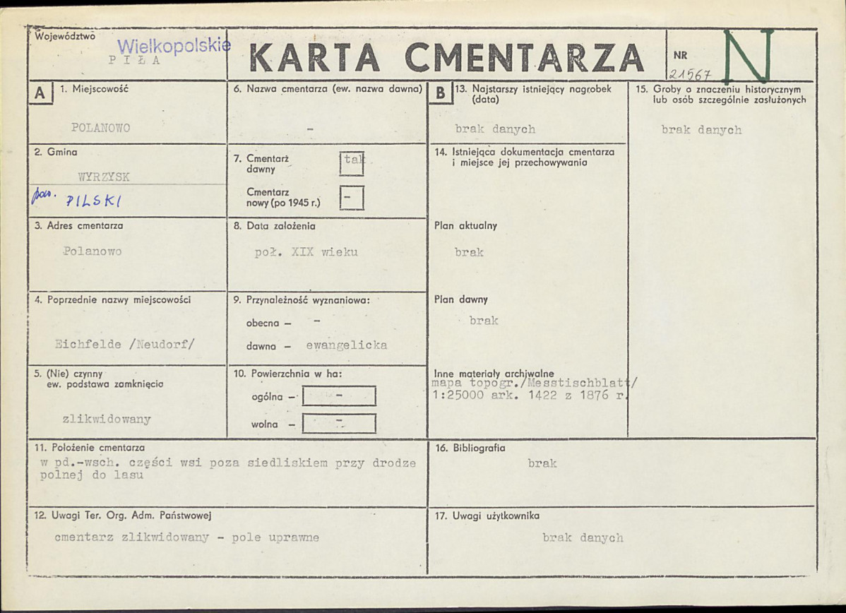 Karta cmentarza, skan nr 1