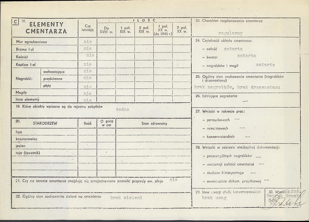 Karta cmentarza, skan nr 2