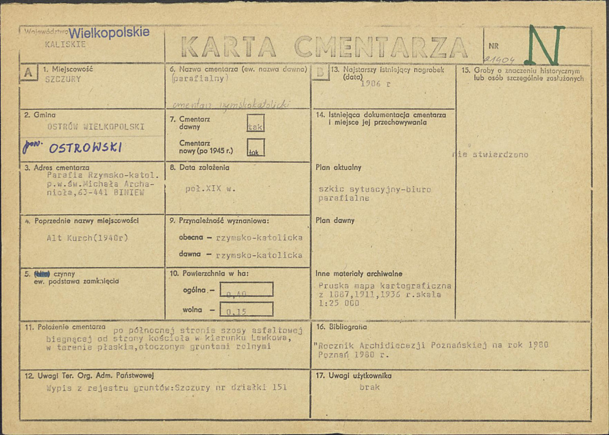 Karta cmentarza, skan nr 1
