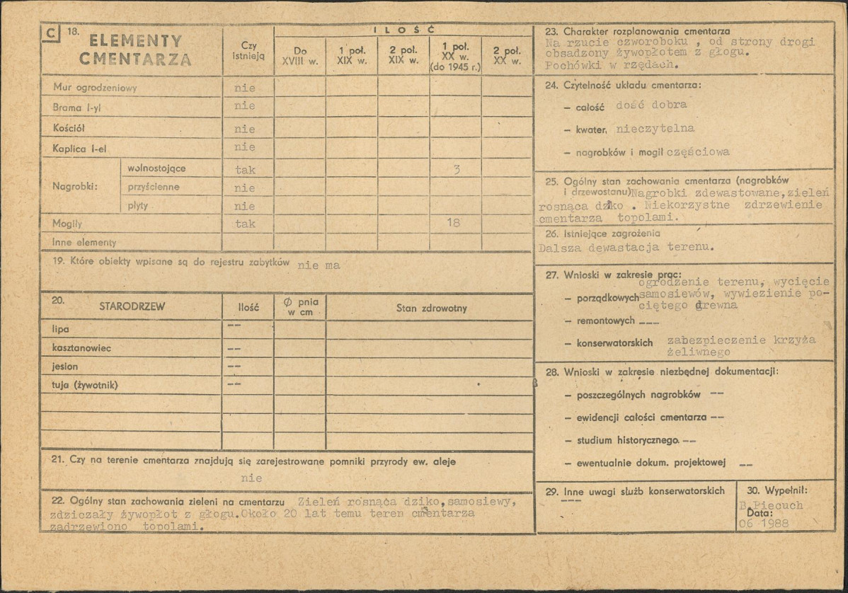 Karta cmentarza, skan nr 2