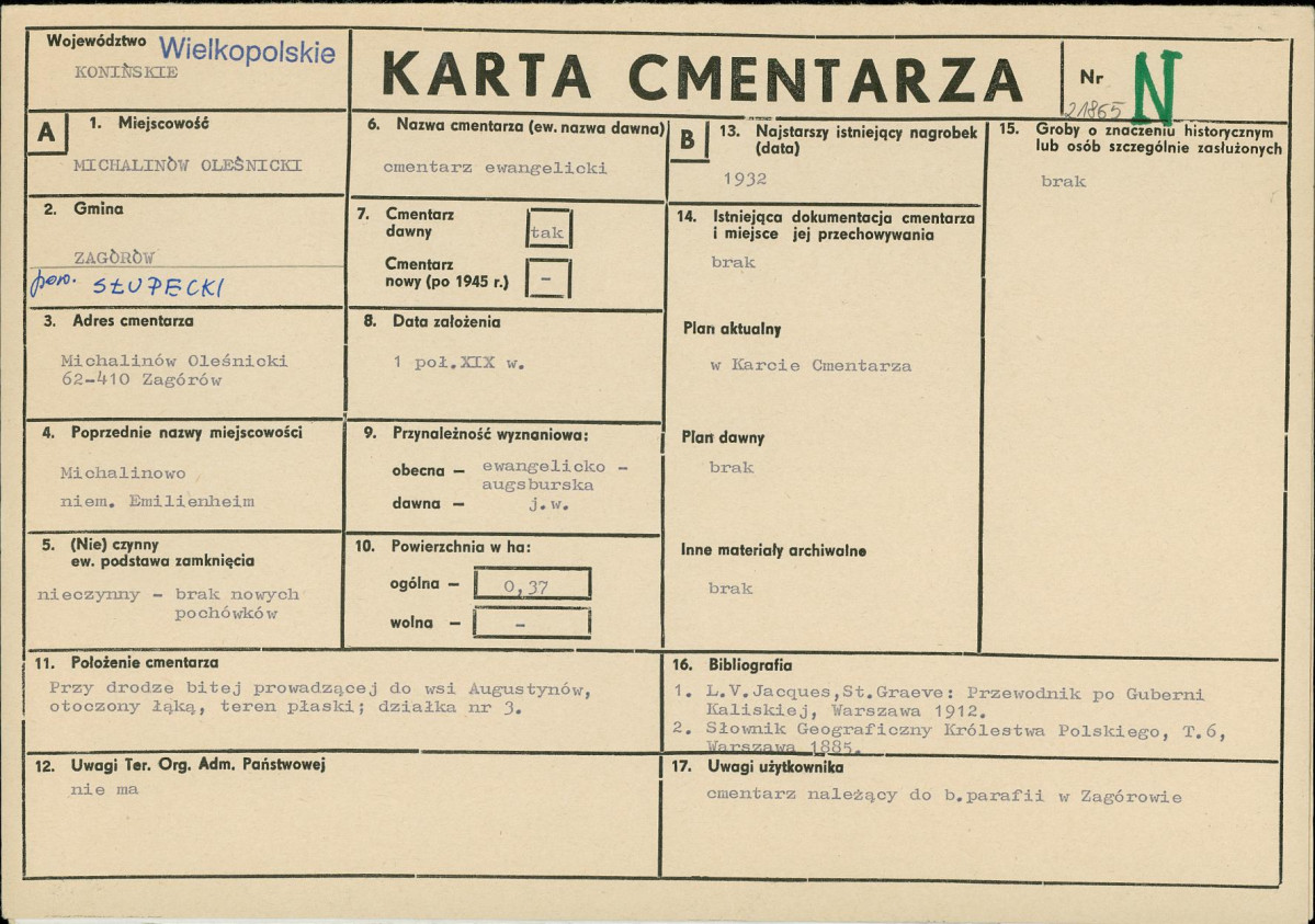 Karta cmentarza, skan nr 1