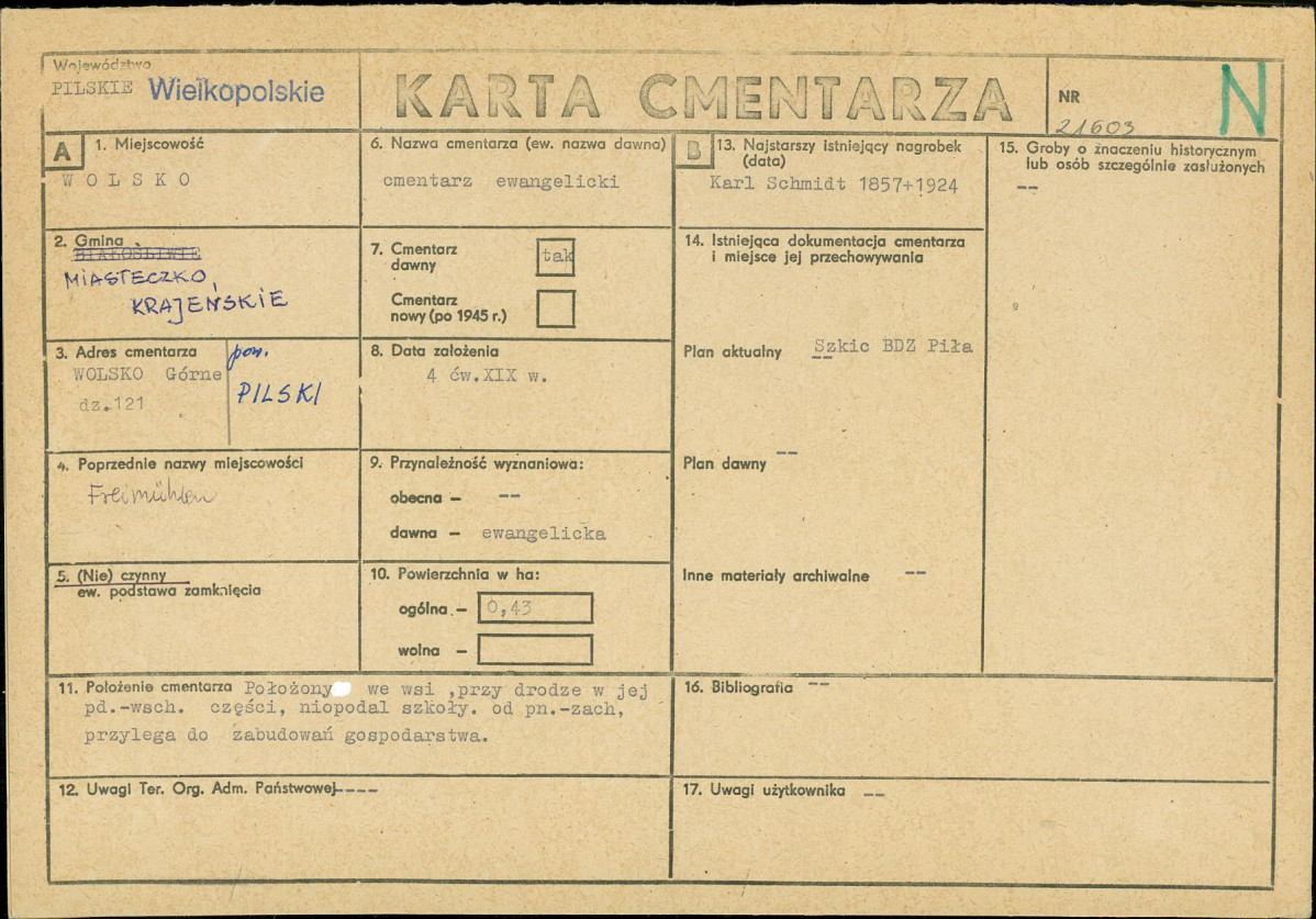 Karta cmentarza, skan nr 1