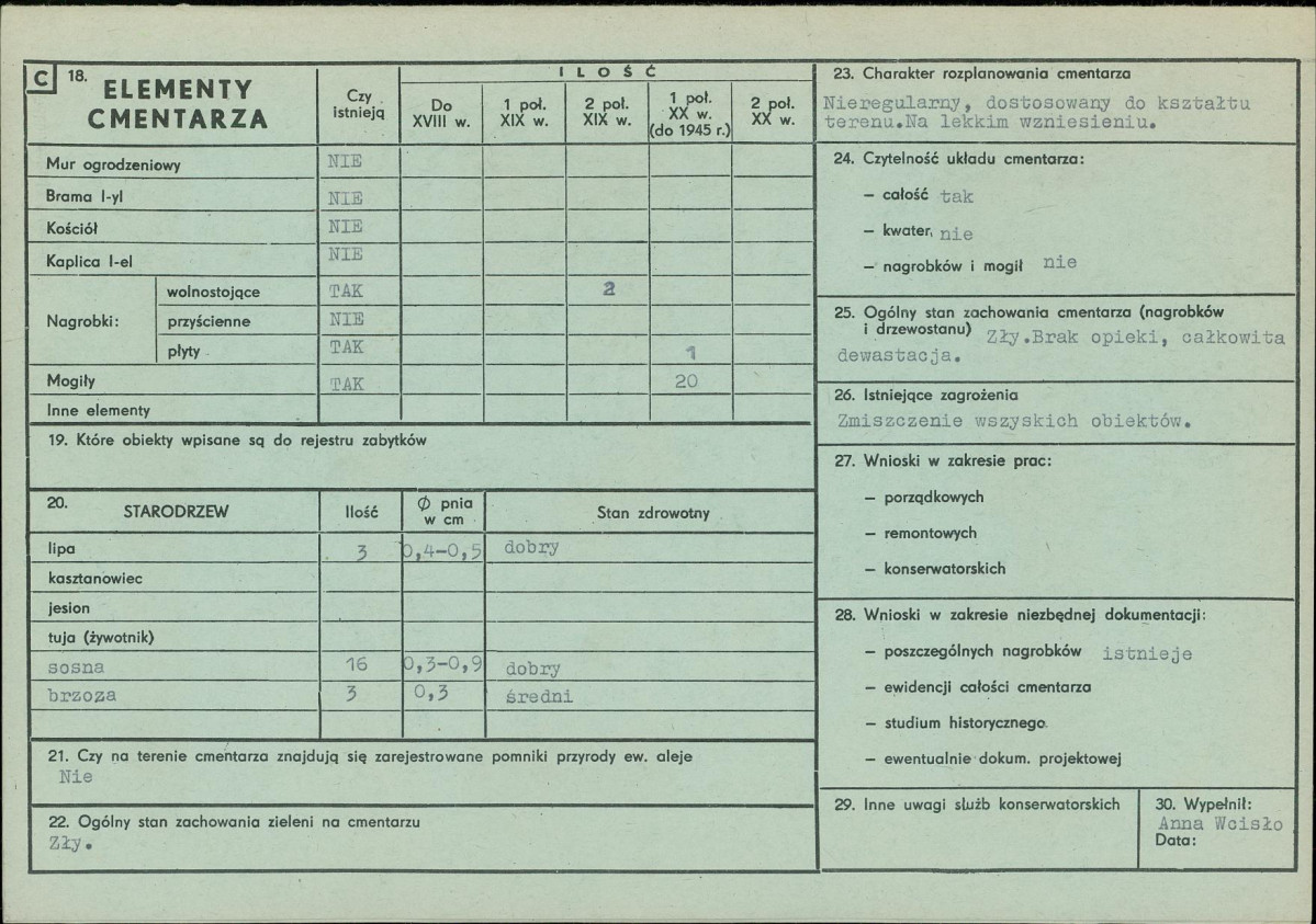KC - Karta cmentarza, skan nr 2