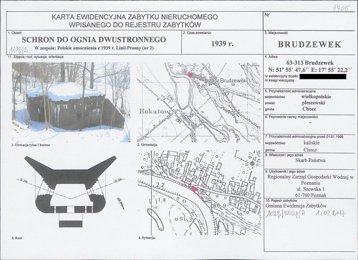 KEZN - Karta obiektu niewpisanego do rejestru, skan nr 1