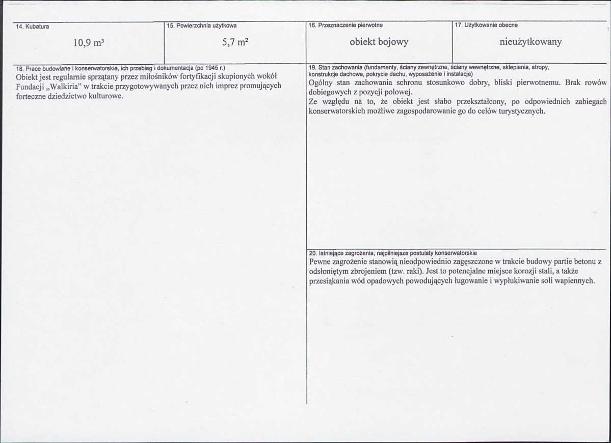 KEZN - Karta obiektu niewpisanego do rejestru, skan nr 3