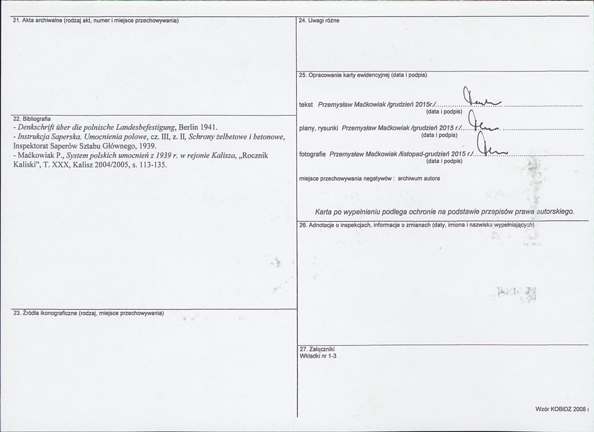 KEZN - Karta obiektu niewpisanego do rejestru, skan nr 4